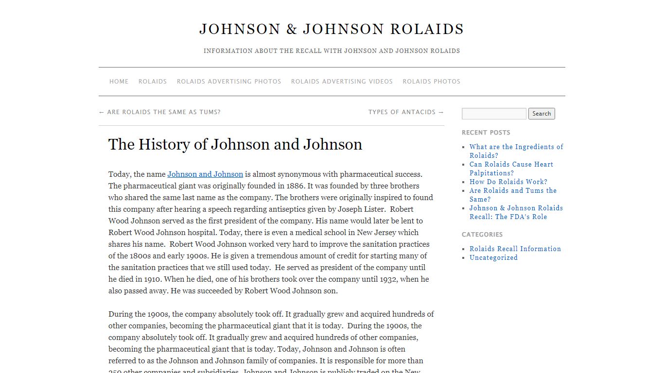 The History of Johnson and Johnson